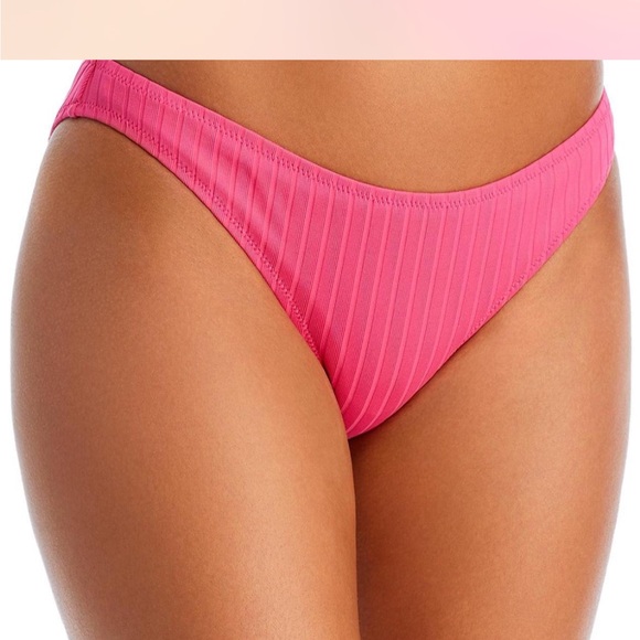 SOLID & STRIPED Pink Ribbed Bikini Set - Picture 3 of 3